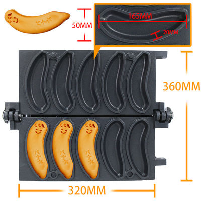 Powerful 1800W Gas Waffle Maker with Custom Mould Shape Design Professional