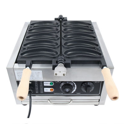 Voltage 220V/110V Waffle Makers Banana Shape 1800W Electric Waffle Machine 10PCS