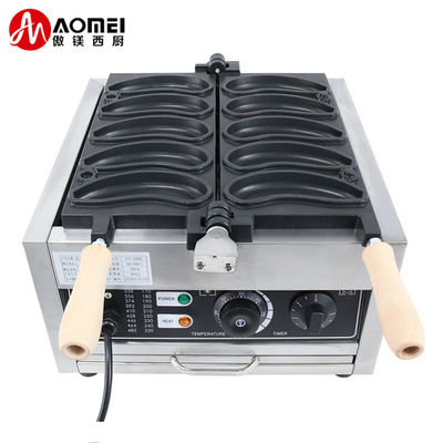 Voltage 220V/110V Waffle Makers Banana Shape 1800W Electric Waffle Machine 10PCS