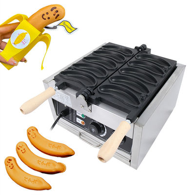 Voltage 220V/110V Waffle Makers Banana Shape 1800W Electric Waffle Machine 10PCS