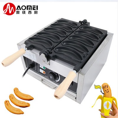 Voltage 220V/110V Waffle Makers Banana Shape 1800W Electric Waffle Machine 10PCS