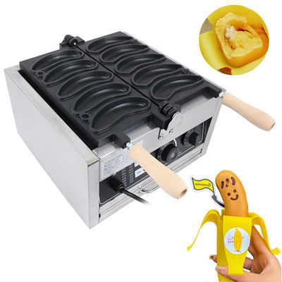 Voltage 220V/110V Waffle Makers Banana Shape 1800W Electric Waffle Machine 10PCS