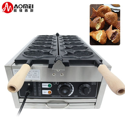 Stainless Steel Fish Waffle Maker with Interchangeable Plates Grilling/Panini Press