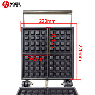 Nonstick Electric Belgian Waffle Maker 4pcs Rectangle Waffle Baker Machine for Snacks