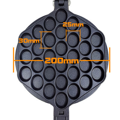 200mm Diameter Mould Size Electric Non-Stick Bubble Waffle Iron Baker for Snack Making