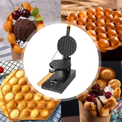 200mm Diameter Mould Size Electric Non-Stick Bubble Waffle Iron Baker for Snack Making