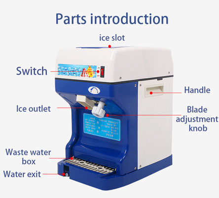 Electric Ice Crusher Machine Ice Crushers Shavers with Stainless Steel 304 Blades