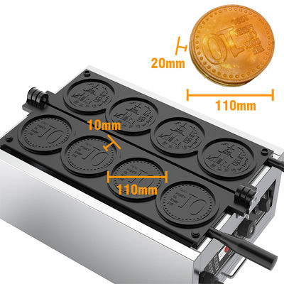 Electric Vertical Four Spaces 10 yen Coins Waffle Maker Machine 375*630*250mm 13.3 KG