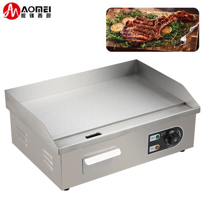 Electric Grills Griddles with Stainless Steel Flat Top Plate Temperature Range 50-300C