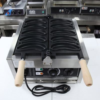 Other Snack Machine Commercial Banana Shape Electric Waffle Wafer Maker 370*365*260mm