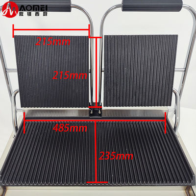 Non-Stick Electric Panini Contact Grill for Restaurant and Hotel Cooking Function