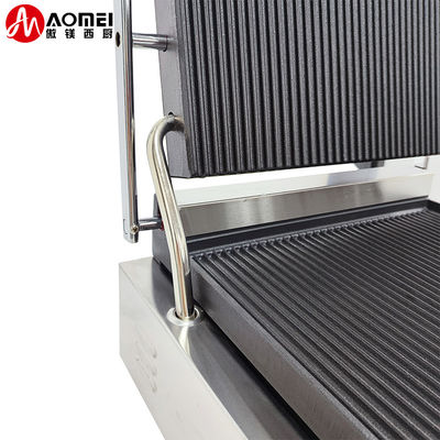 Non-Stick Electric Panini Contact Grill for Restaurant and Hotel Cooking Function