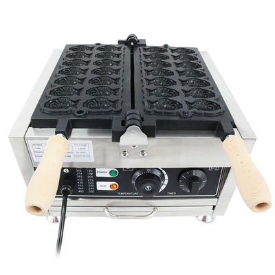 Taiyaki Machine 14pcs/plate Electric LPG Type Fish Waffle Maker for Mini Taiyaki