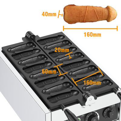 8 Pcs Penis Shape Waffle Maker Electric Non-stick Waffle Baker for Snacks and Goodies