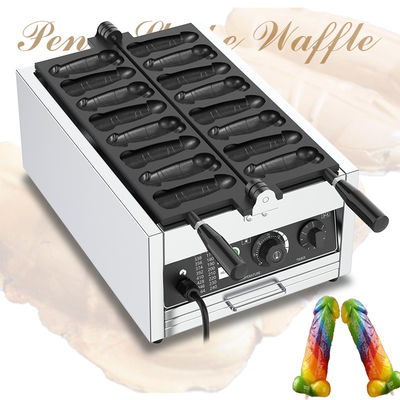 Commercial Non-stick 8 Pcs Electric Penis Waffle Maker with Temperature Range of 50-300C