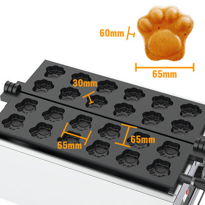 3000W Bear Paw Muffin Baking Machine with Cat Paw Shape Voltage 220v Cartoon Waffle