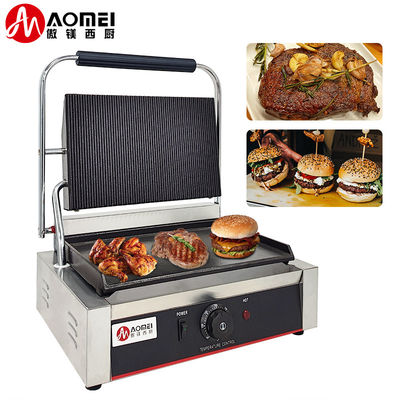 Non-Stick Plates Panini Grill Function App-Controlled Snack Maker for Restaurant Bakery