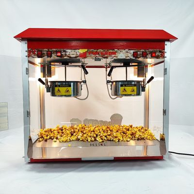 860*420*740mm Electric Big Double Pot Popcorn Machine for Snack Food Processing Line