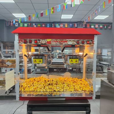 860*420*740mm Electric Big Double Pot Popcorn Machine for Snack Food Processing Line