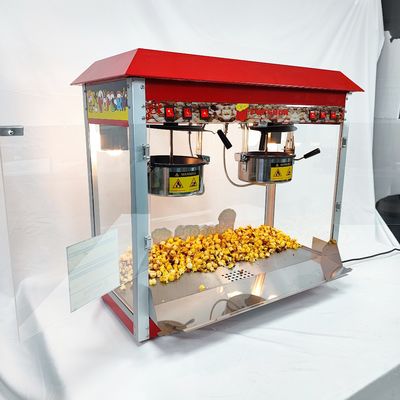 860*420*740mm Electric Big Double Pot Popcorn Machine for Snack Food Processing Line