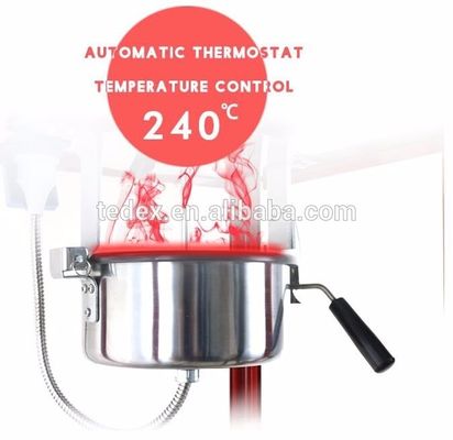 110-240V/50-60HZ Healthy Food Grade SS Material Commercial Popcorn Machine With Cart