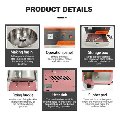 Electric Heating Cotton Candy Machine Stainless Steel Output Product Name for Parties