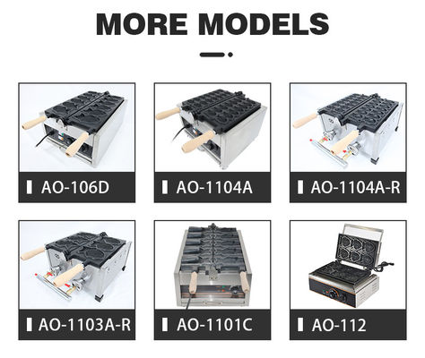Electric Waffle Maker Machine for Snack Bar Non-stick Plate 250*350*250mm