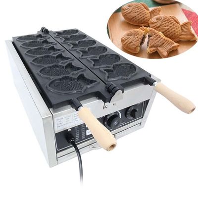 Korea Fish Taiyaki Machine 6pcs Waffle Fish Maker with in 2023 Year