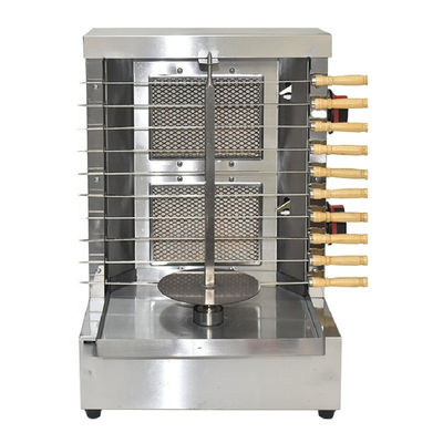 Gas Shawarma Machine 2 Burner Chicken Doner Kebab BBQ Grill Skewers Maker For Outdoor